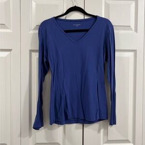 Tuff Athletics Women's Blue/Purple V-Neck Long Sleeve Top